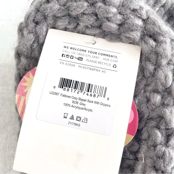 HUE Knit Slipper Sock - One Size - Picture 2 of 2